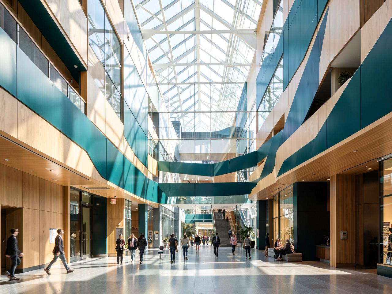The light-filled atrium of the Azaroth headquarters